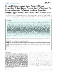 Reversible Femtosecond Laser-Assisted Myopia ... - Semantic Scholar