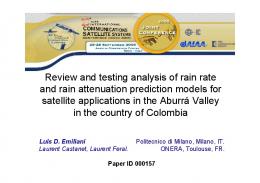 Review and testing analysis of rain rate and rain ...