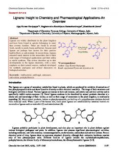 Review Article - Chemical Science Review and Letters