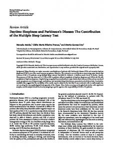 Review Article Daytime Sleepiness and Parkinson's ... - BioMedSearch