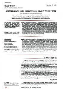 Review Article GASTRIC NEUROENDOCRINE TUMOR - SciELO