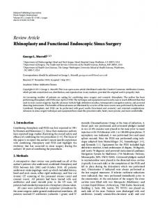 Review Article Rhinoplasty and Functional