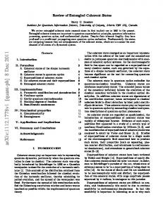 Review of Entangled Coherent States