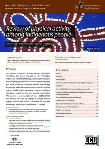 Review of physical activity among Indigenous people - Australian ...