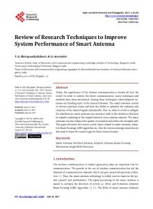 Review of Research Techniques to Improve System Performance of