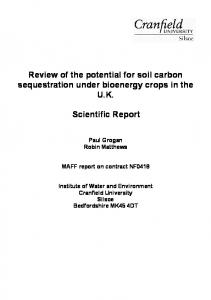 Review of the potential for soil carbon sequestration