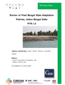 Review of West Bengal State Adaptation Policies, Indian Bengal Delta