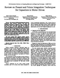 Review on Present and Future Integration Techniques for Capacitors ...