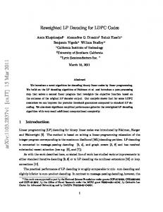 Reweighted LP Decoding for LDPC Codes