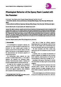 Rheological Behavior of the Epoxy Resin Loaded with