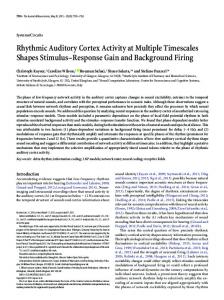 Rhythmic Auditory Cortex Activity at Multiple ... - Semantic Scholar