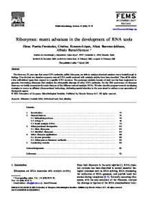 Ribozymes: recent advances in the development of RNA tools