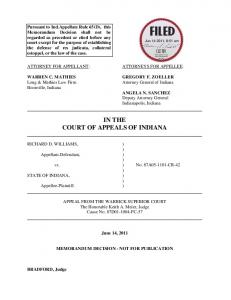 Richard D. Williams v. State of Indiana