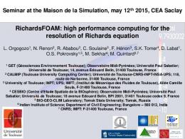 Richards equation - Maison de la Simulation