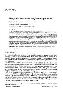 Ridge Estimators in Logistic Regression