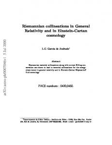 Riemannian collineations in General Relativity and in Einstein-Cartan ...