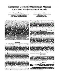 Riemannian-Geometric Optimization Methods for MIMO ... - Mescal