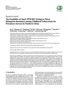 RIF Testing to Detect Rifampicin