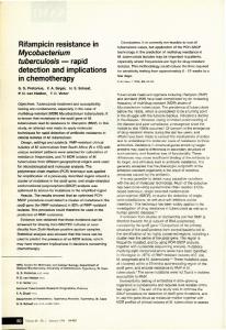 Rifampicin resistance in Mycobacterium tuberculosis - CiteSeerX