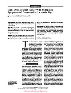 Right Orbitofrontal Tumor With Pedophilia ... - Semantic Scholar