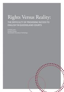 Rights Versus Reality - QUT ePrints