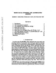 Rigid local systems and alternating groups