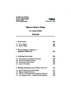 Rigorous System Design - Verimag