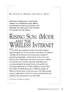 RISING SUN: IMODE WIRELESS INTERNET