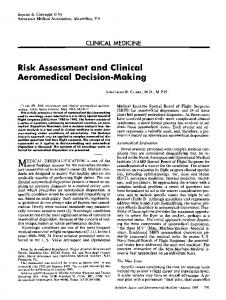 Risk Assessment and Clinical Aeromedical Decision ...