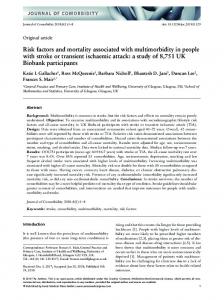 Risk factors and mortality associated with multimorbidity in people with ...