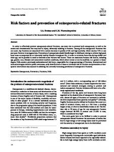 Risk factors and prevention of osteoporosis-related