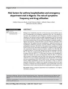 Risk factors for asthma hospitalization and emergency department visit ...