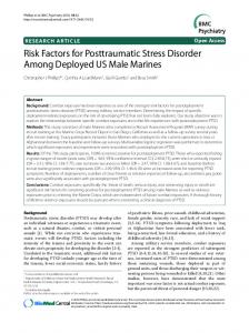 Risk Factors for Posttraumatic Stress Disorder ... - BMC Psychiatry