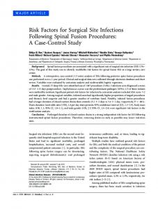 Risk Factors for Surgical Site Infections Following ... - Oxford Academic