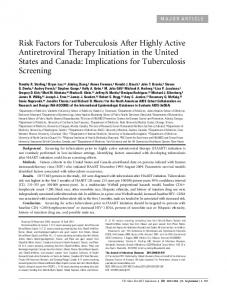 Risk Factors for Tuberculosis After Highly Active ... - Oxford Journals