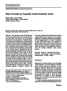 Risk of invasion by frequently traded freshwater turtles