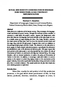 Ritual and Identity Construction in Nigerian Igbo - African Journals