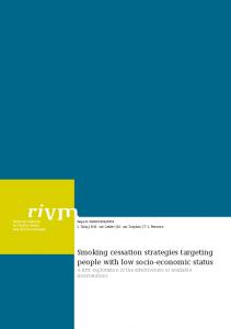 RIVM rapport 260601006 Smoking cessation strategies targeting ...