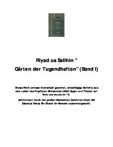 Riyad us Salihin - The Islamic Bulletin