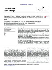 RKOA - Osteoarthritis and Cartilage