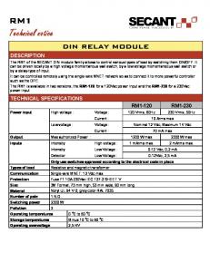 RM1 Technical notice - Secant