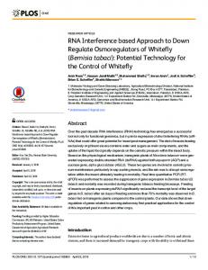 RNA Interference based Approach to Down ... - Semantic Scholar