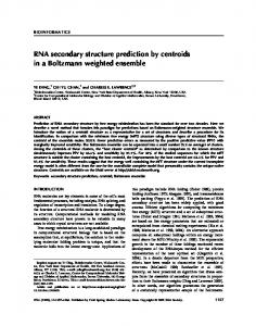 RNA secondary structure prediction by centroids in