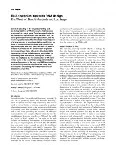 RNA tectonics: towards RNA design - Cell Press