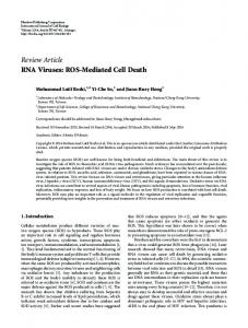 RNA Viruses: ROS-Mediated Cell Death