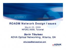 ROADM Network Design Issues