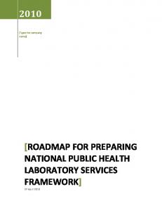 Roadmap for preparing National Public Health Laboratory Services ...