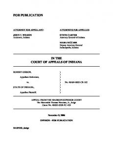 Robert Gibson v. State of Indiana