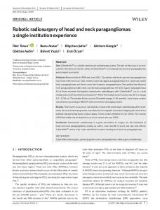 Robotic radiosurgery of head and neck ... - Wiley Online Library