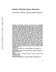 Robotic Wireless Sensor Networks